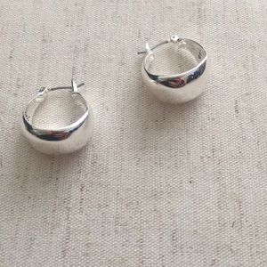 Silver hoop earrings